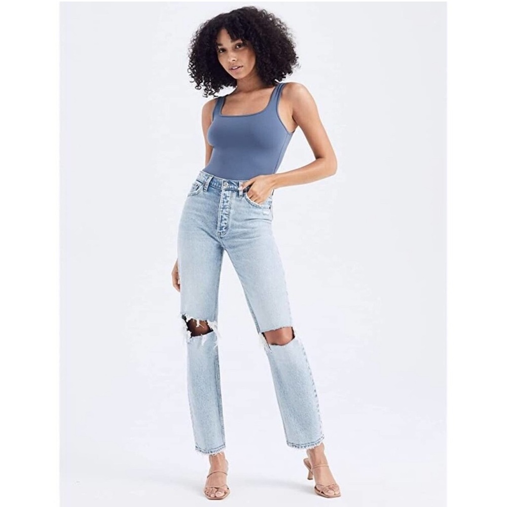 Abercrombie & Fitch Light Blue The Dad High Rise Jeans
